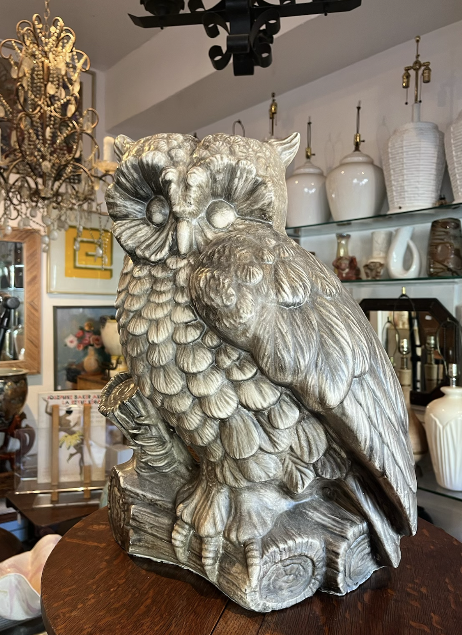 Vintage ミッドセンチュリー 梟 フクロウOwl 陶器像 mcm Large Ceramic Mid-century Owl Sculpture — Casa Victoria - Vintage